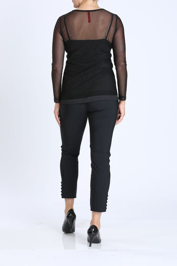 Basic Mesh Long Sleeve Top